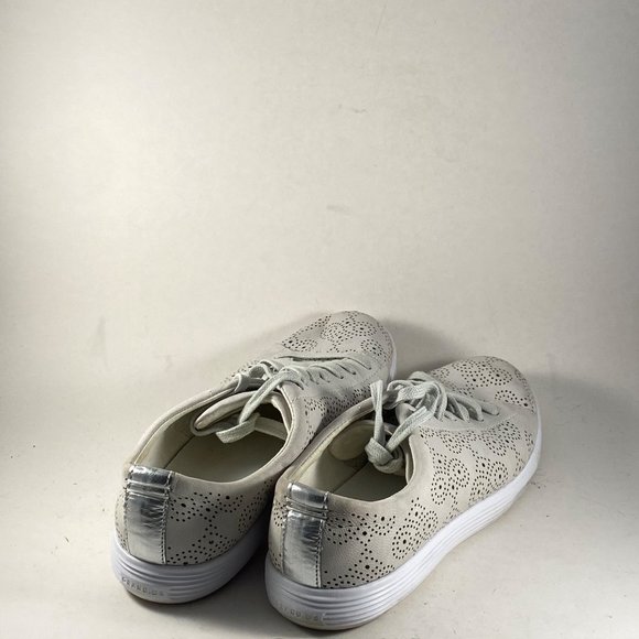 Cole Haan grand os. gray laser cut lace up sneaker 7.5 b - Picture 2 of 5